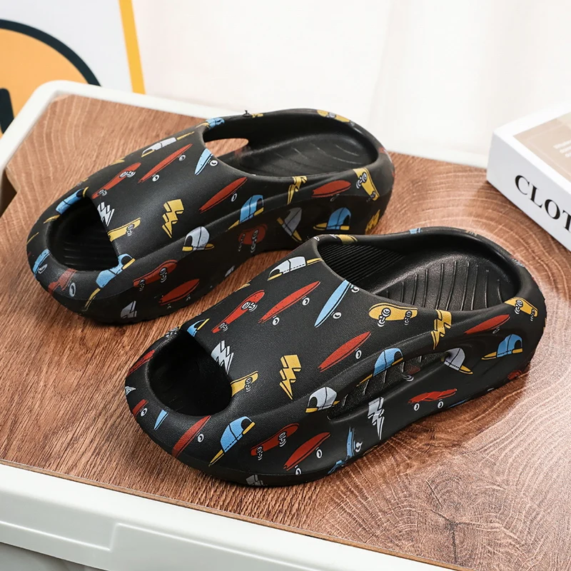 Pantofel dziecięcy Chłopiec Dziewczynki Buty Cartoon Cute Print Kids Cloud Slides Casual Sport Indoor Summer Shoes Boy Slipper Flip Flops