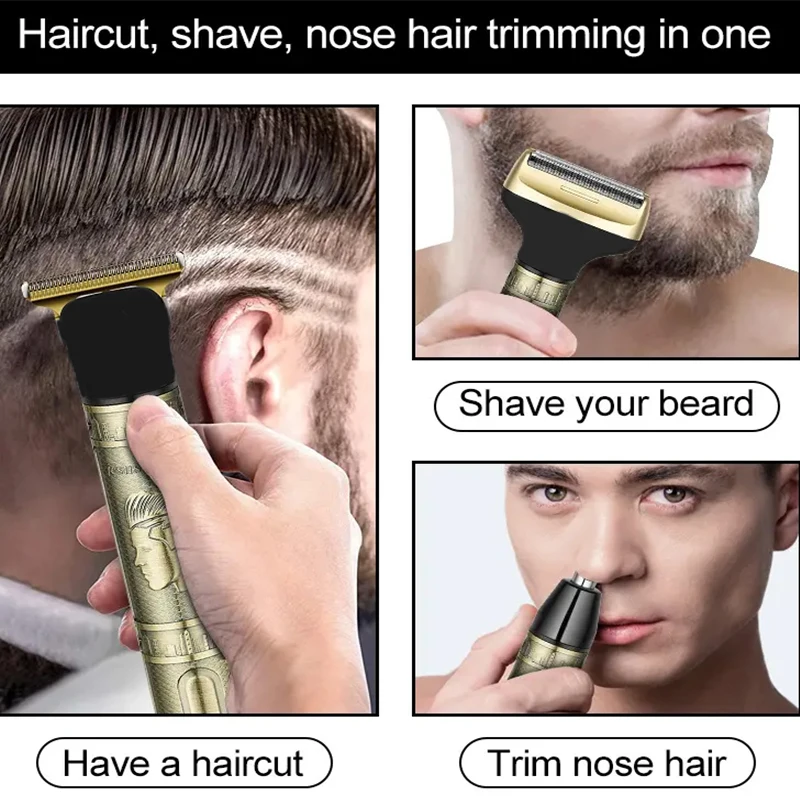 ماكينة قص الشعر الكهربائية المنزلية 4 في 1 متعددة الوظائف، ماكينة حلاقة محمولة للرجال، ماكينة تشذيب الشعر المحمولة، أداة الحلاقة