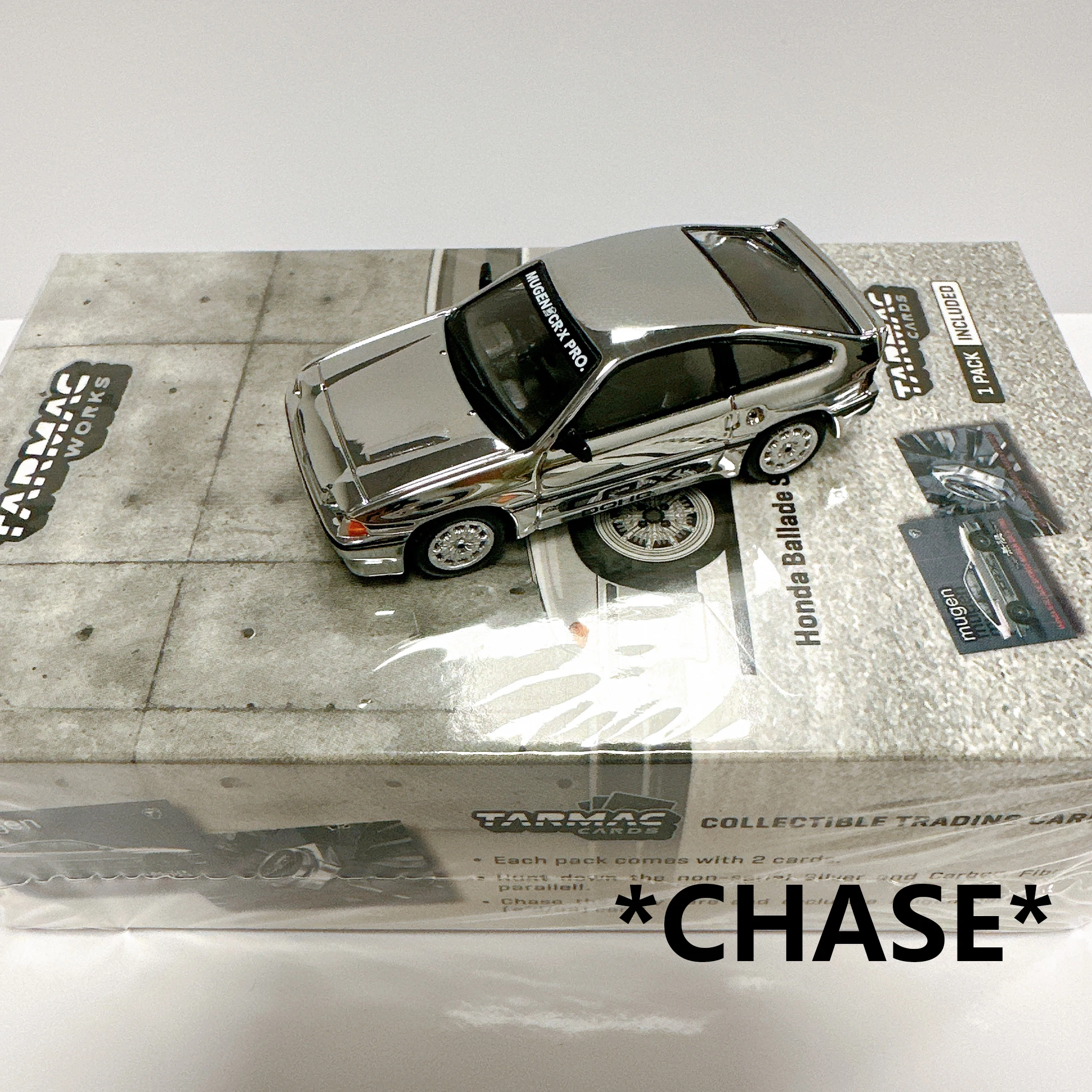โมเดลรถยนต์ไดแคสท์ TW *CHASE* 1:64 ฮอนด้า บัลลาเด สปอร์ต มูเก็น CRX PRO สีเงิน ของสะสม ของเล่น Tarmac Works