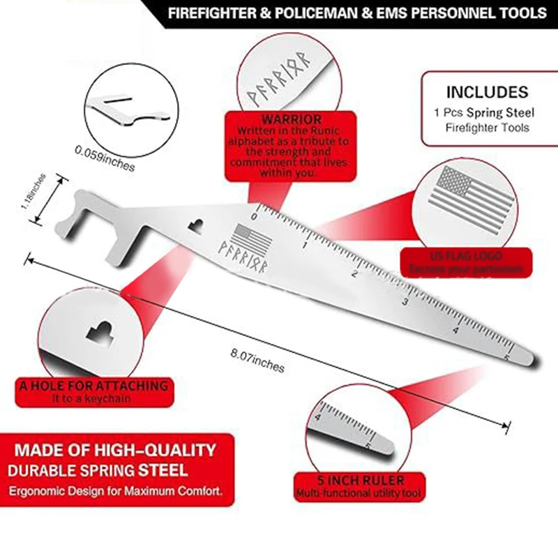 Practical Firefighter Tool Compact Pry Bar Leverage Reliable Manual Outdoor Reusable