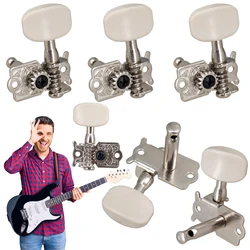 6Pcs Acoustic Guitar Open String Button 3L 3R Guitar Machine Head Key Peg Tuners Metal Tuner Machine Heads Guitar Accessories