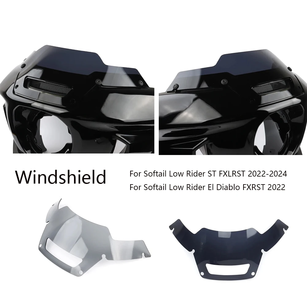 

For Harley FXRST 1YZZ LOW RIDER EL DIABLO 2022 FXLRST 1YXZ LOW RIDER ST 2022 2023 Windscreen Windshield Motorcylce Accessories