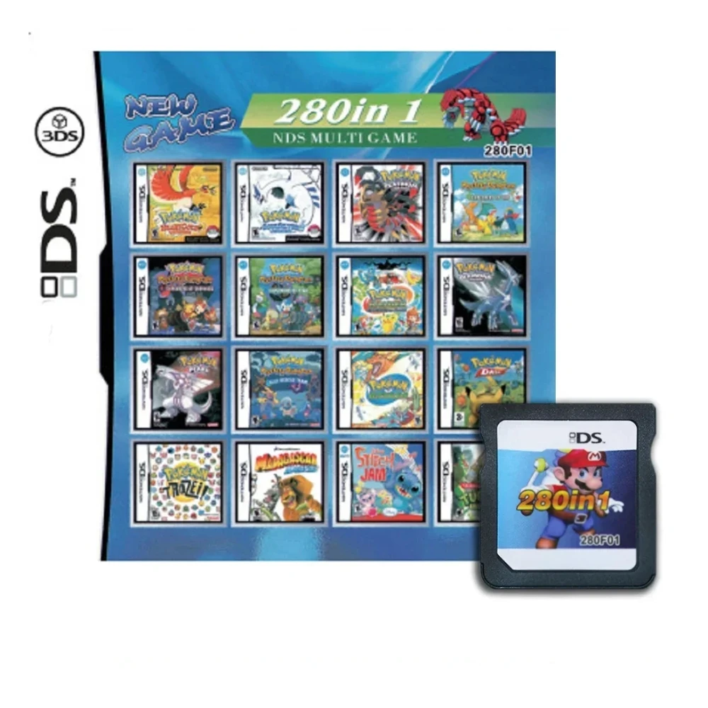 All-in-One DS-Spielkassette 4300/520/500/486/482 in 1 Super Combo DS-Spielkarte Englische Version für DS Lite DSi 2DS 3DS New 3DS