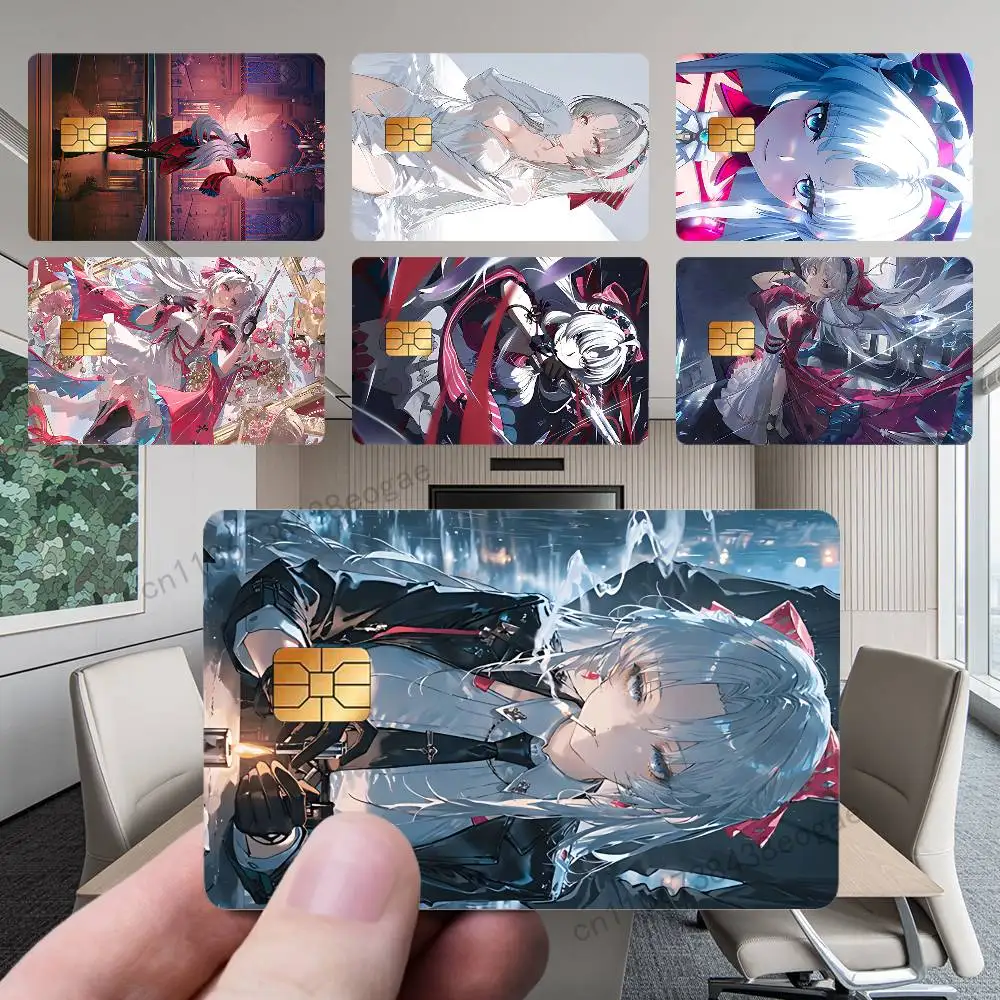 

W-Wuthering Waves C-Carlotta Decorative Credit Card Skin Protection Card Stickers Creative Credit Debit Card Stickers