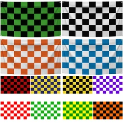 60x90cm 90x150 Black White Red Orange Yellow Green Blue Checkered Racing Flag Polyester Digital Printed Banner Tapestry Curtain