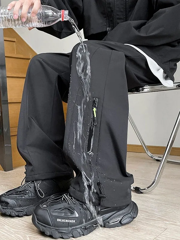 Loose Straight Leg Workwear Trousers for Men Casual Comfortable Breathable Three-Proof Autumn Winter Wear Resistant Dirty Eas...