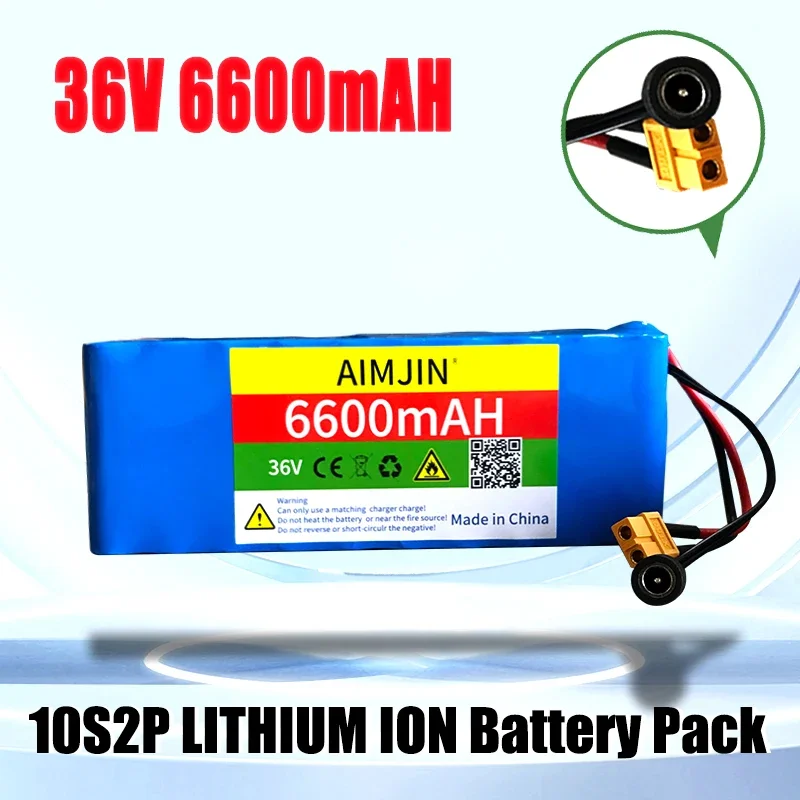 

10s2p 36V 6600mAH Rechargeable lithium ion Battery Pack, for Double Wheel Balance Vehicle Balance Car Parts