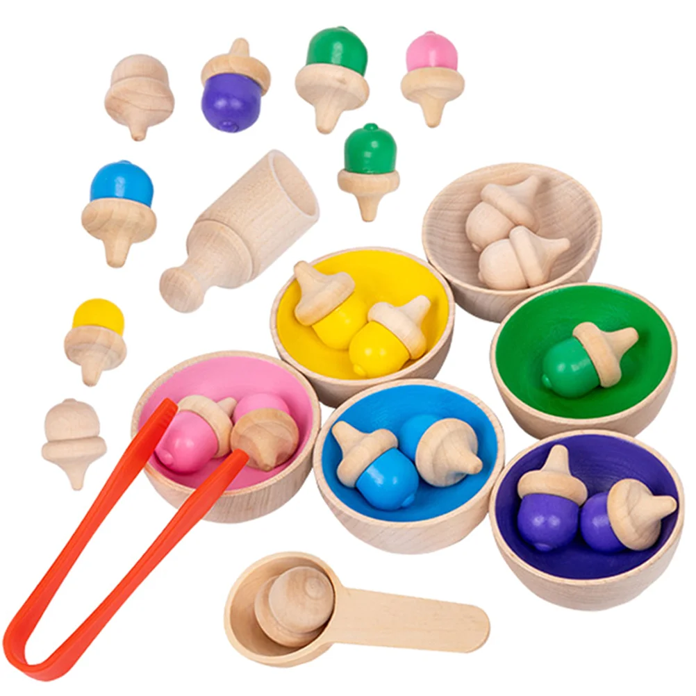 Gyroscope Classification des couleurs tri Gyroscope jouet cognitif éducatif enfants sport Intelligence en bois