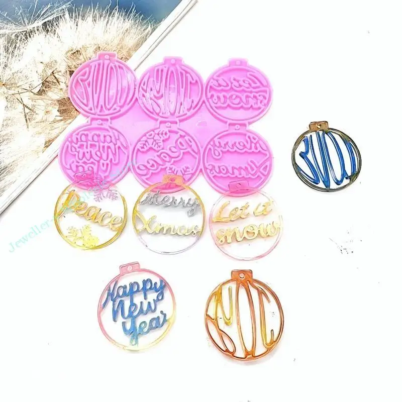 

R7UF Круглая форма силиконовые плесени для смолы набрать рождественскую смолу