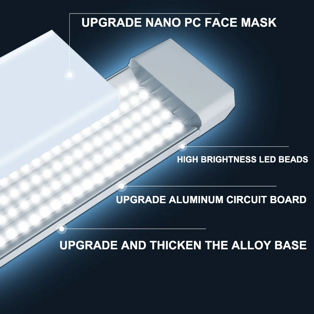 120CM Led Tube Lights 100W Led Lamps Bar 60CM Kitchen Under Cabinet Lamp For Warehouse Office Home Commercial Ceiling Wall Light