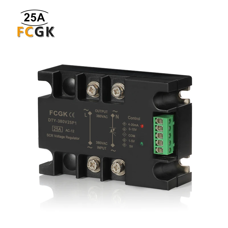 

High Power 25A Single Phase AC SSR Voltage Regulator Module Miniature Size with Sealed Protect Feature