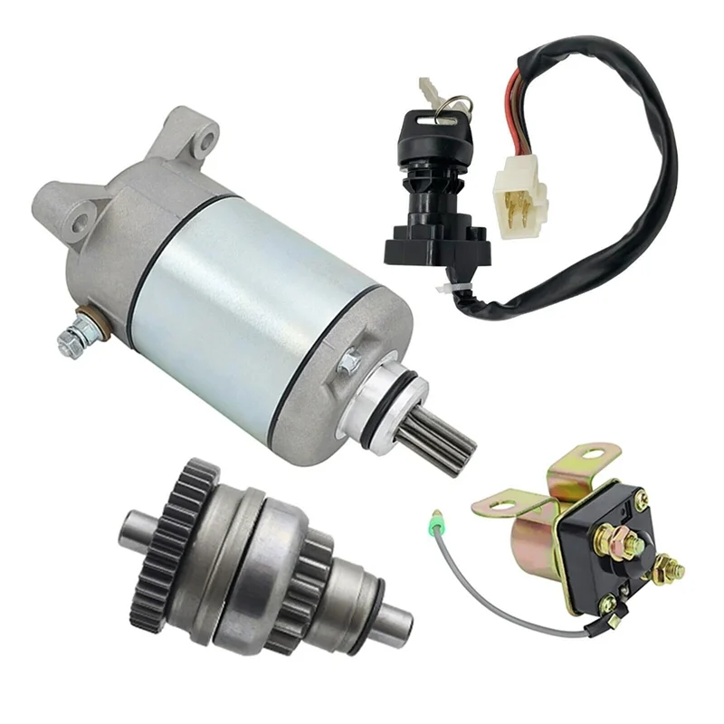 【A42U】Bendix& Relay Starter Kit For Polaris Sportsman Scrambler 500 4X4 425 2X4 UTV Key Switch 3084981 3090188 18645