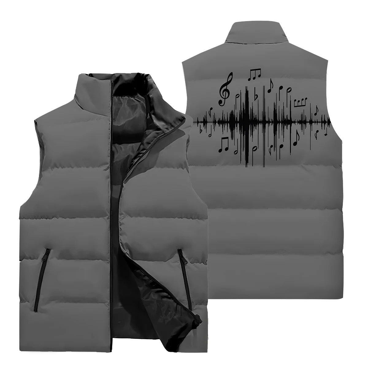 New Mixed Color Men's Winter Jacket, Lithium Fleece Jacket, Lightweight Cotton Jacket, Coconut Tree 3D Printing, Comfortable Fit