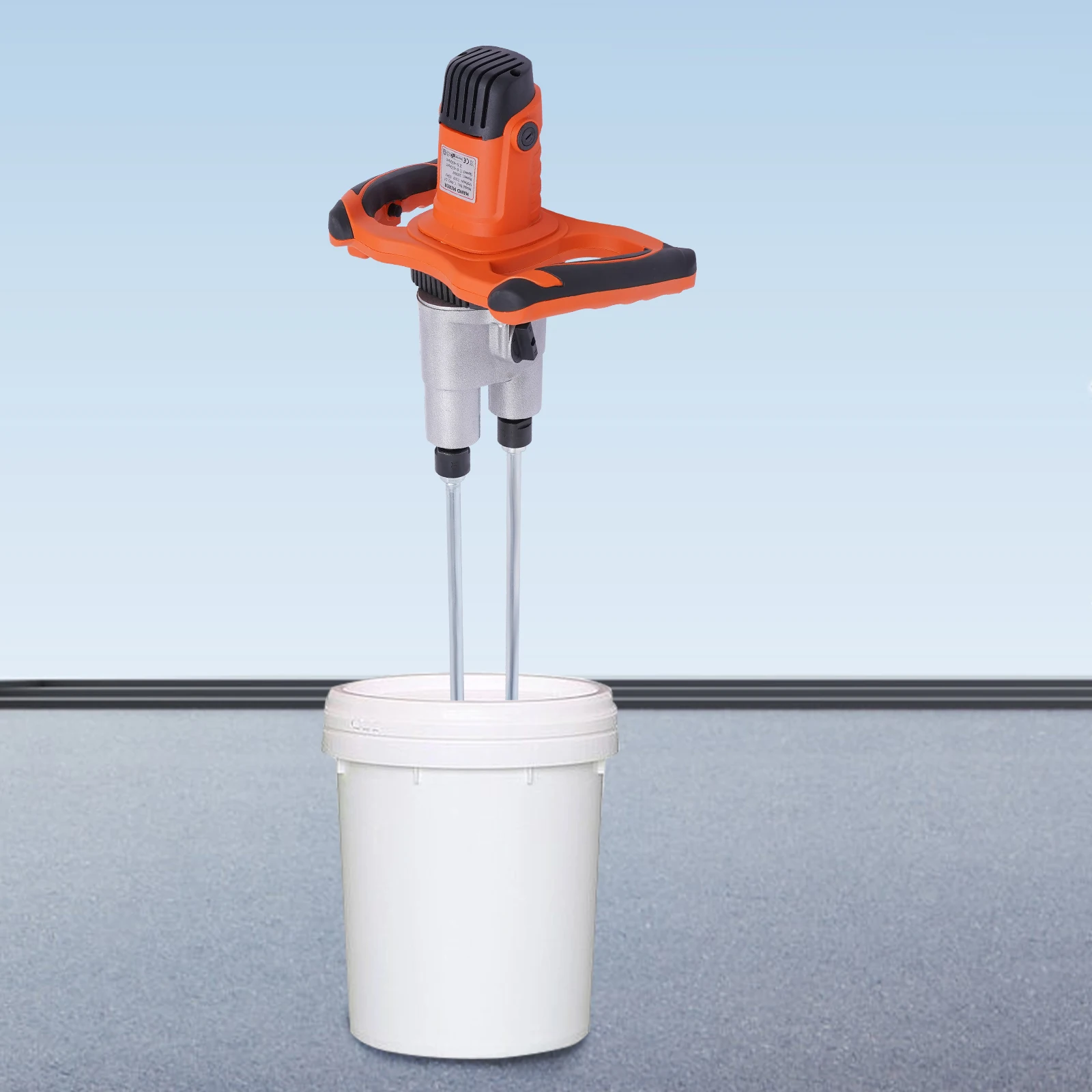 

1800W Electric Concrete Mixer with Two Rods Adjustable Speed Control for Mixing Mud, Cement, Mortar
