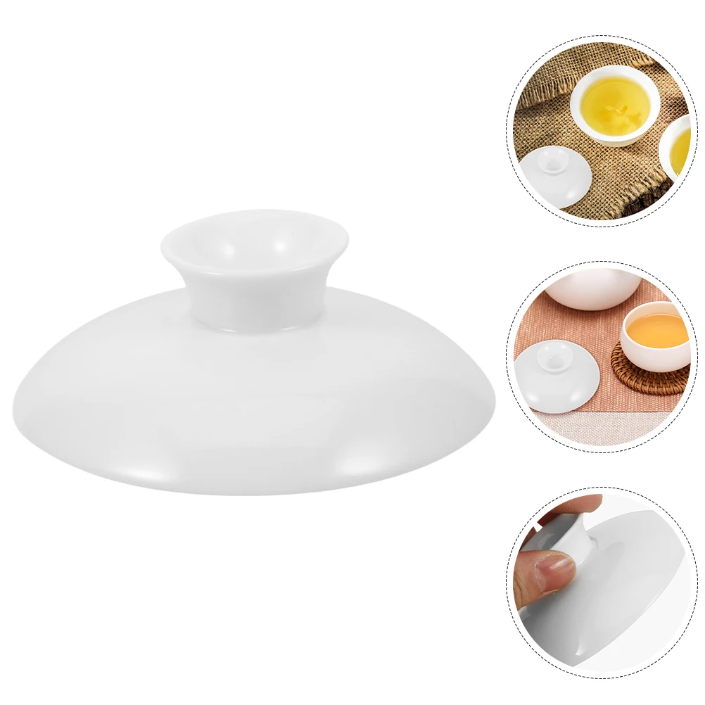 Coperchio per ciotola da tè Coperchio in ceramica Coperchi per tazze da tè Coperchio in ceramica di ricambio Coperchio per stoviglie Coperchio di ricambio per tazza da tè