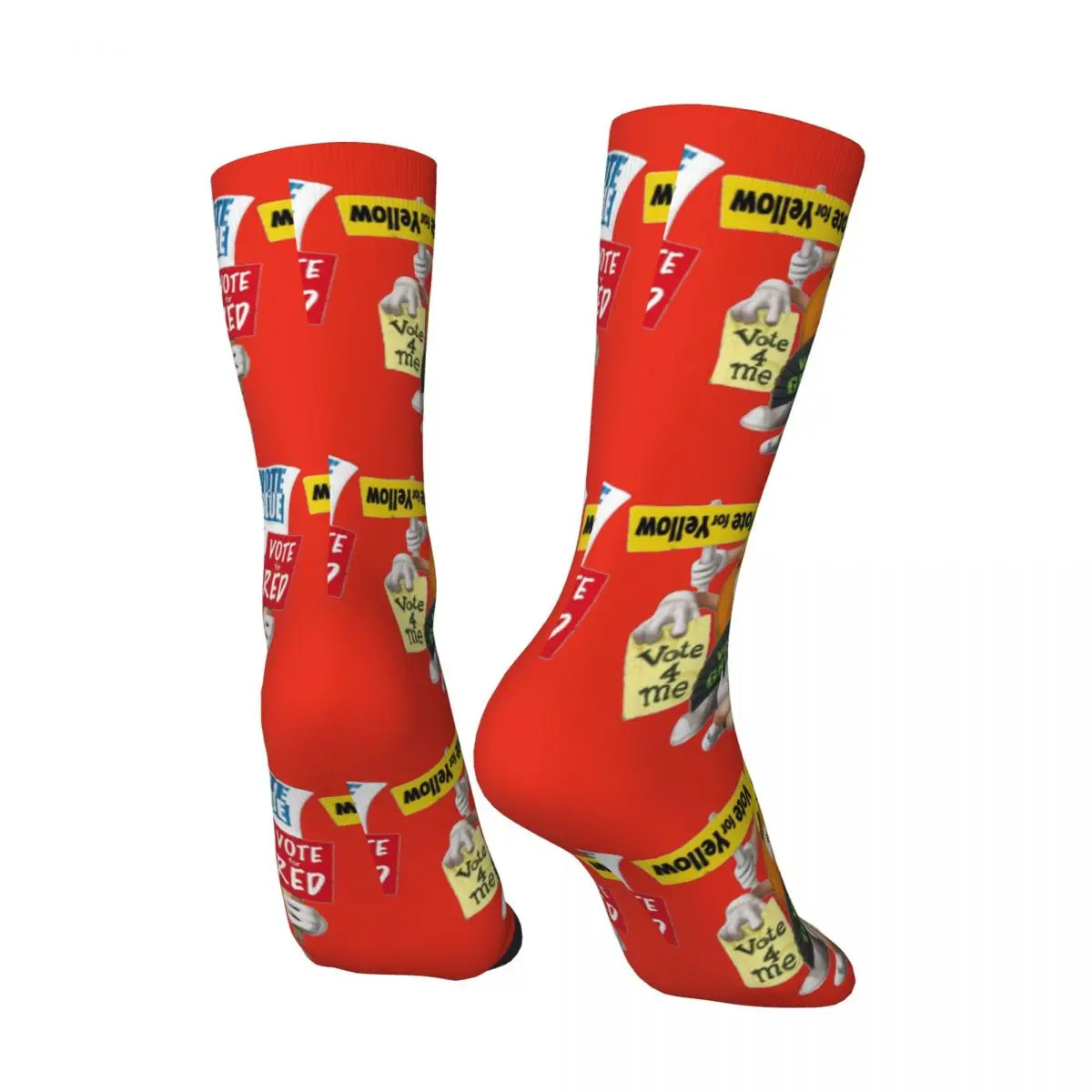 Happy Men\'s compression Socks Team Retro Harajuku M Chocolate Candy Cartoon Colorful Hip Hop Novelty Seamless Crew Crazy Sock