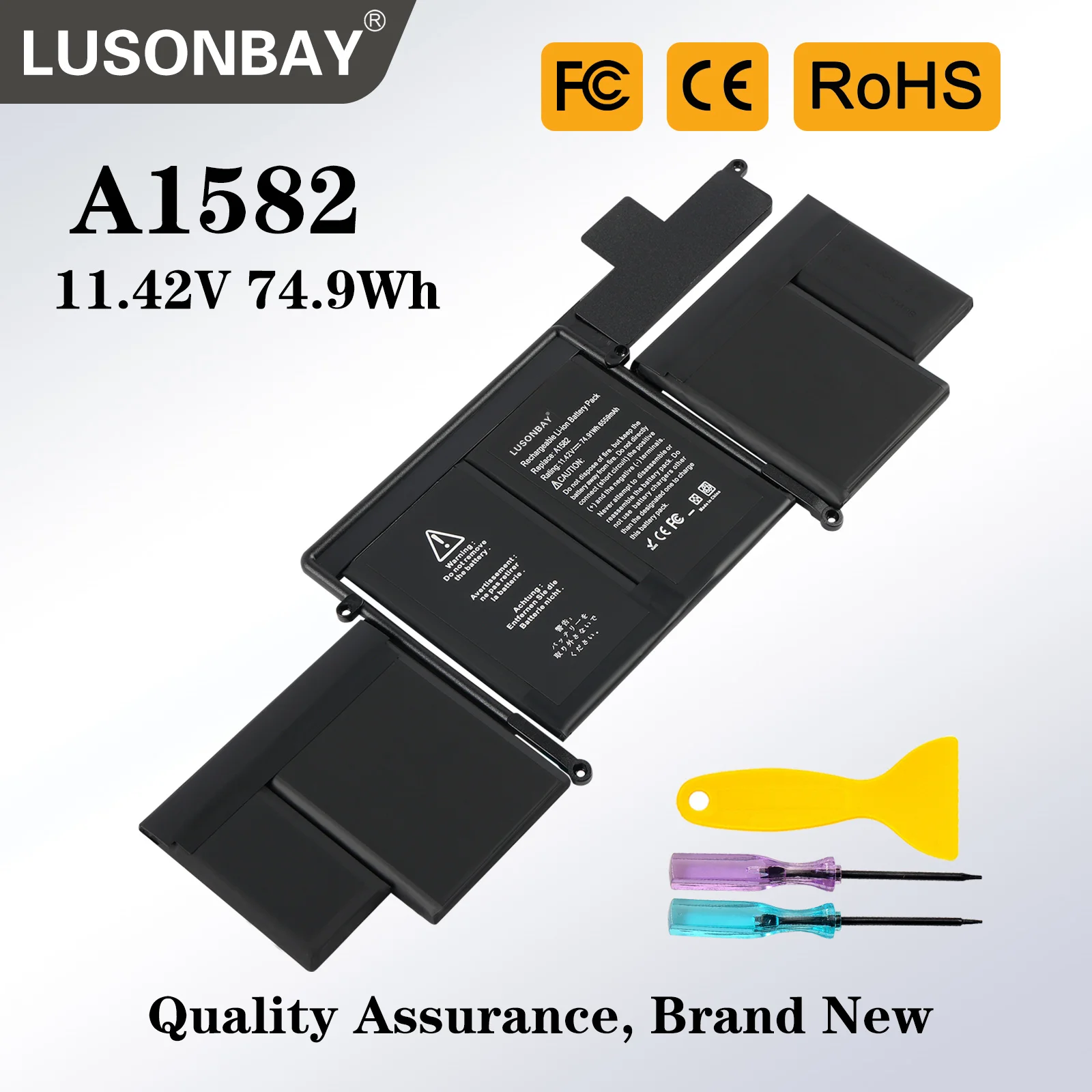 

LUSONBAY A1582 Аккумулятор для ноутбука Apple MacBook Pro 13 "Retina A1502 2015 год 020-00010 Бесплатные инструменты 500 + циклы