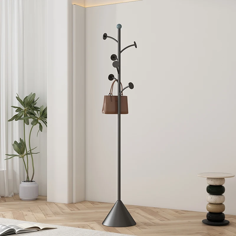 

Light luxury coat rack Floor-to-ceiling bedroom high-end creative hanger Household bag rack Entrance metal clothes rack