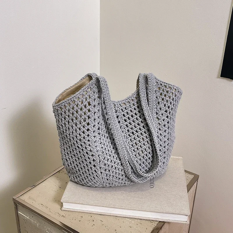 

Casual Woven Tassel Women's Tote Bag 2025 New Shoulder Bag Exquisite Matching Women's Handbag Shopping Bag Bolsas De Mujer