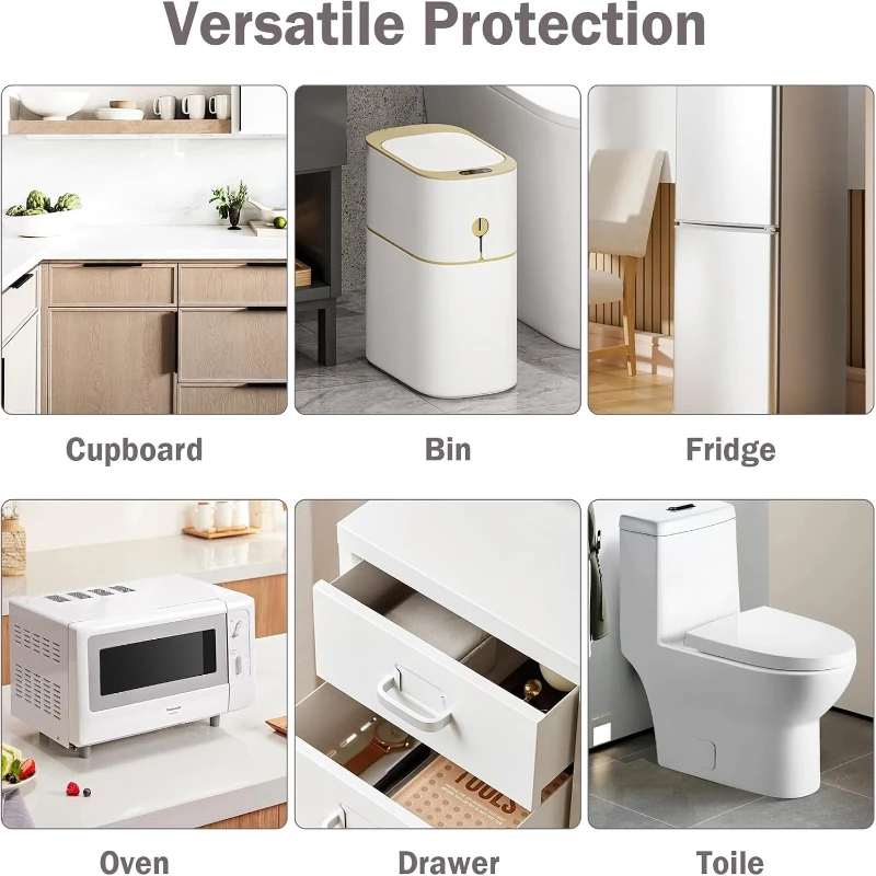 3/5/10 Stück Kindersichere Baby-Sicherheitsschlösser für Schränke & Schubladen Selbstklebende Toiletten-Schrank-Schlösser Kindersicherheits-Schutzriegel – Detail 6