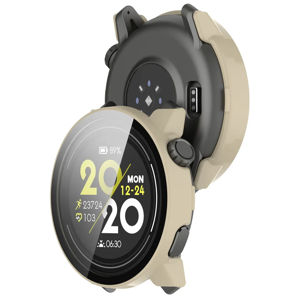 Funda para COROS PACE 3 Pro PACE3, funda de parachoques con marco de PC duro a la moda + Protector de pantalla antiarañazos de vidrio templado delgado HD