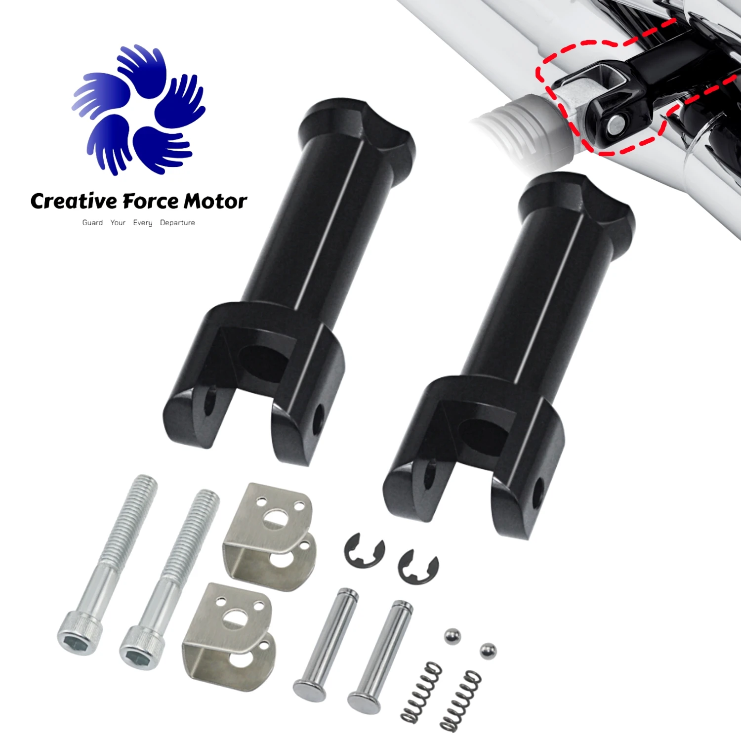 

14Pcs Passenger Footpegs Support Mount Kit Motorcycle Rear Pedals For Harley Softail Street Bob Fat Boy 114 Breakout Low Rider S