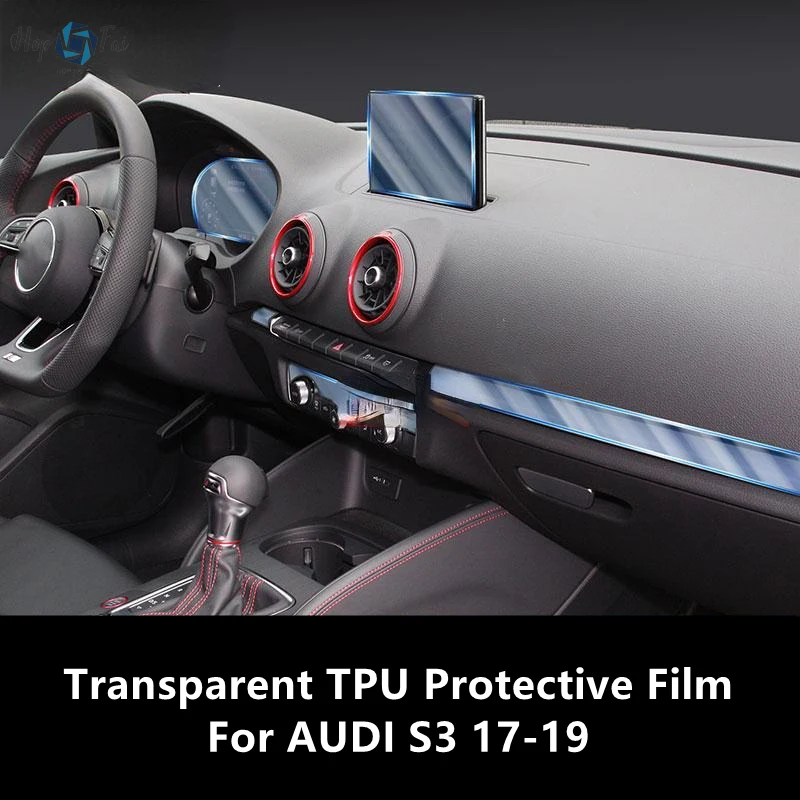 

For AUDI S3 17-19 Car Interior Center Console Transparent TPU Protective Film Anti-scratch Repair Film Accessories Refit