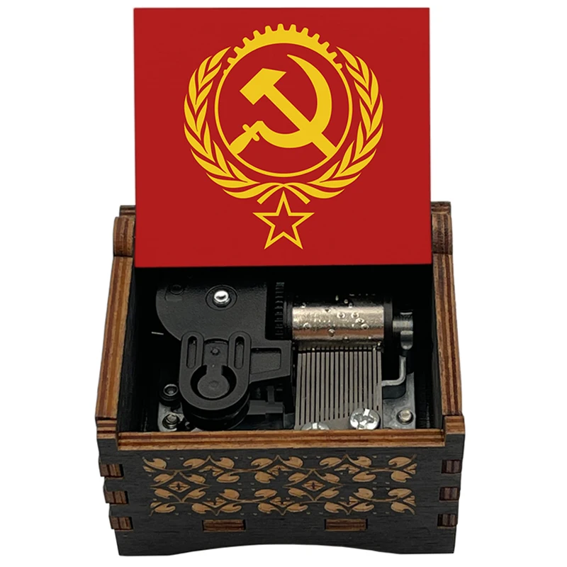 Proletariat Battle Song《L'Internationale》Adapted 18-Tone Music Box Home Wooden Decoration Ornaments Holiday Party Gifts