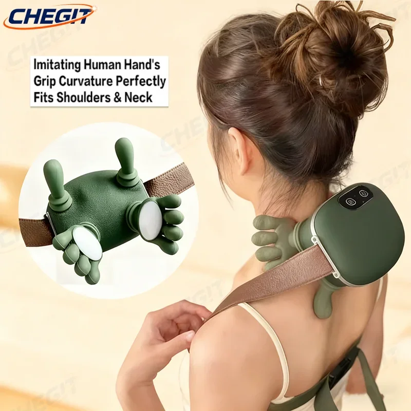 

Wireless Bionic Finger Neck Shoulder Massager Cervical Trapezius Kneading Shawl Brushless Motor Neck Masajeador
