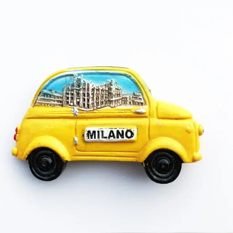 Milan Fridge Magnets Italy Landmark Tourism Memorial Decorative Milano Turtles Bus Bike Magnet Fridge Magnets Home Decoration