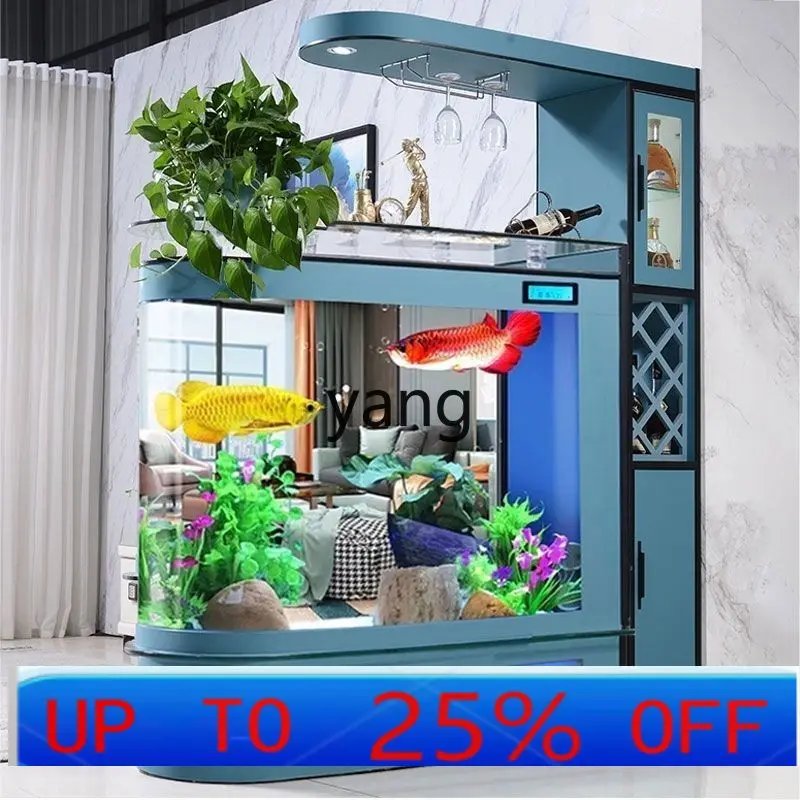 

LTT light luxury living room fish tank wine cabinet screen partition household ecological aquarium