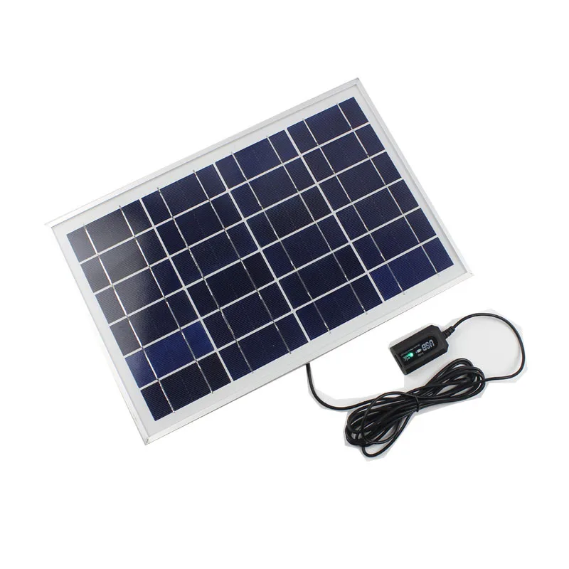 

5V10W solar panel photovoltaic charging panel outdoor travel power generation portable waterproof USB fast charging