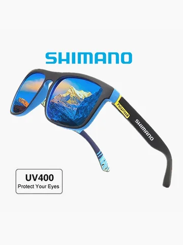 Shimano-نظارات شمسية مستقطبة للرجال والنساء ، حماية UV400 ، في الهواء الطلق ، الصيد ، الصيد ، القيادة ، الدراجة ، صندوق اختياري