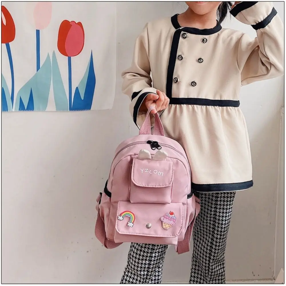 Kawaii Cartoon Backpack Nylon Casual School Bag Handbag Large Capacity Shoulder Bag