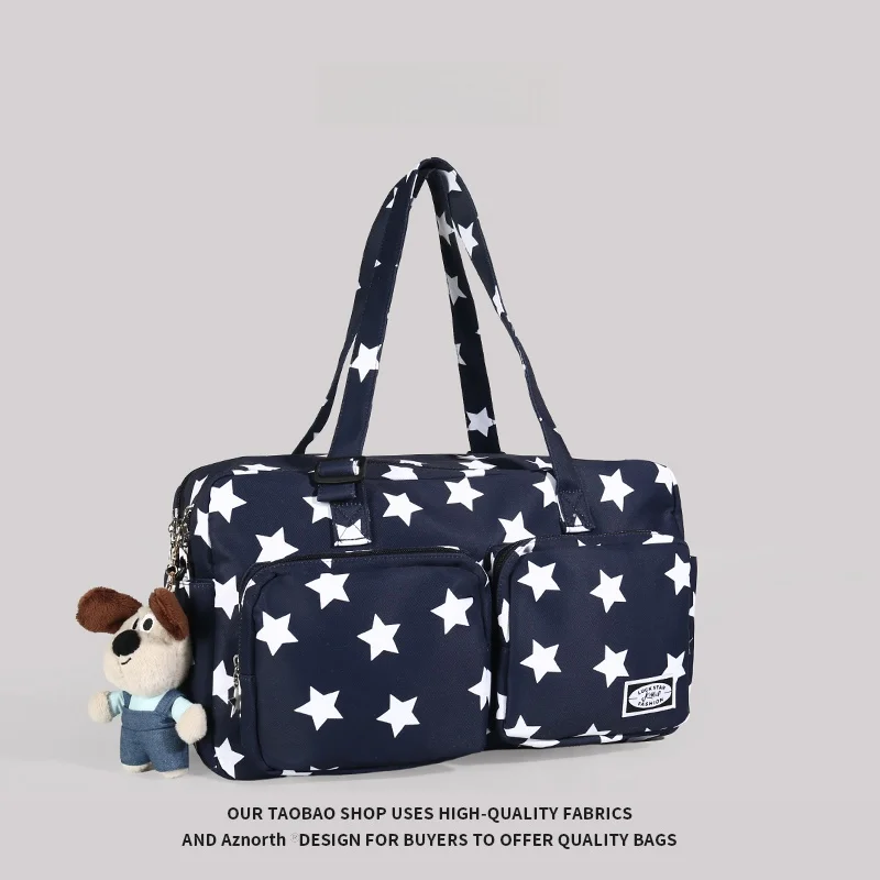 

Azn New Large Capaci Travel Bag Women's Handbag Crossbody oulder Bag Faionable Trendy Nylon Material Foldable Leisure