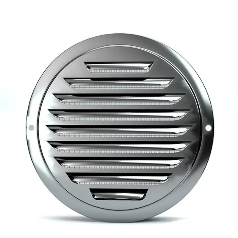 Stainless Steel Exterior Wall Air Outlet Vent Grille 100-150mm Round Duct Cap Air Ventilation Cover Hole Plug Ventilation System image 5