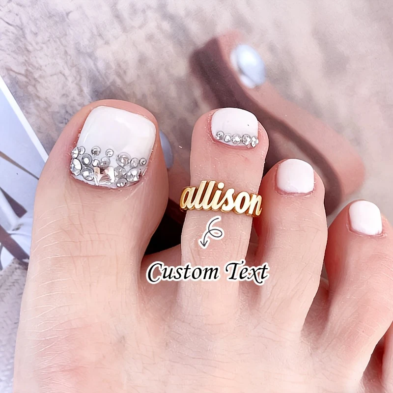 Custom Name Ring Personalized Ankle Rings 304L Stainless Steel Signet Ring Women Custom Gold Ring Beach Parties Featuring Gifts
