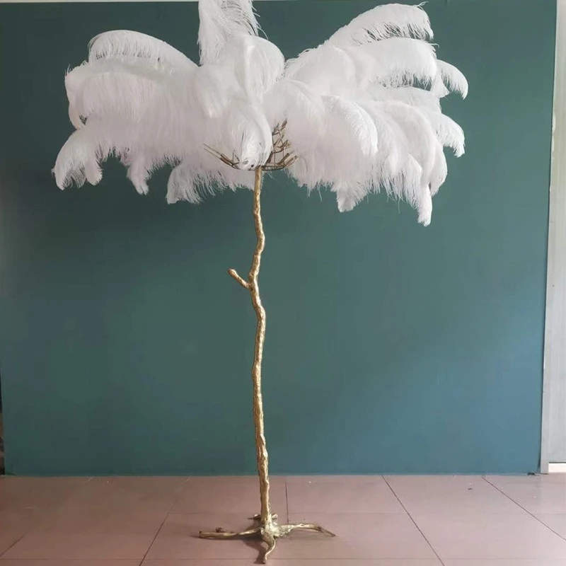 Brass floor lamp retro villa lighting sales department hotel