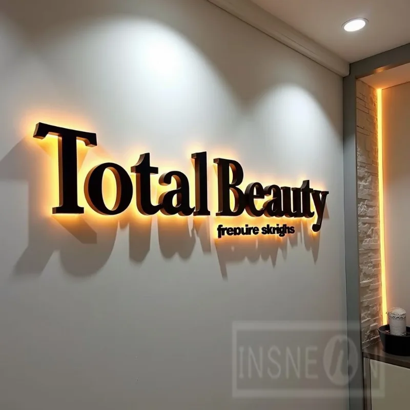 

Custom Light Sign LED 3D Metal Backlit Letters Sign for Outdoor Business Storefront Waterproof Illuminated Advertising Signage