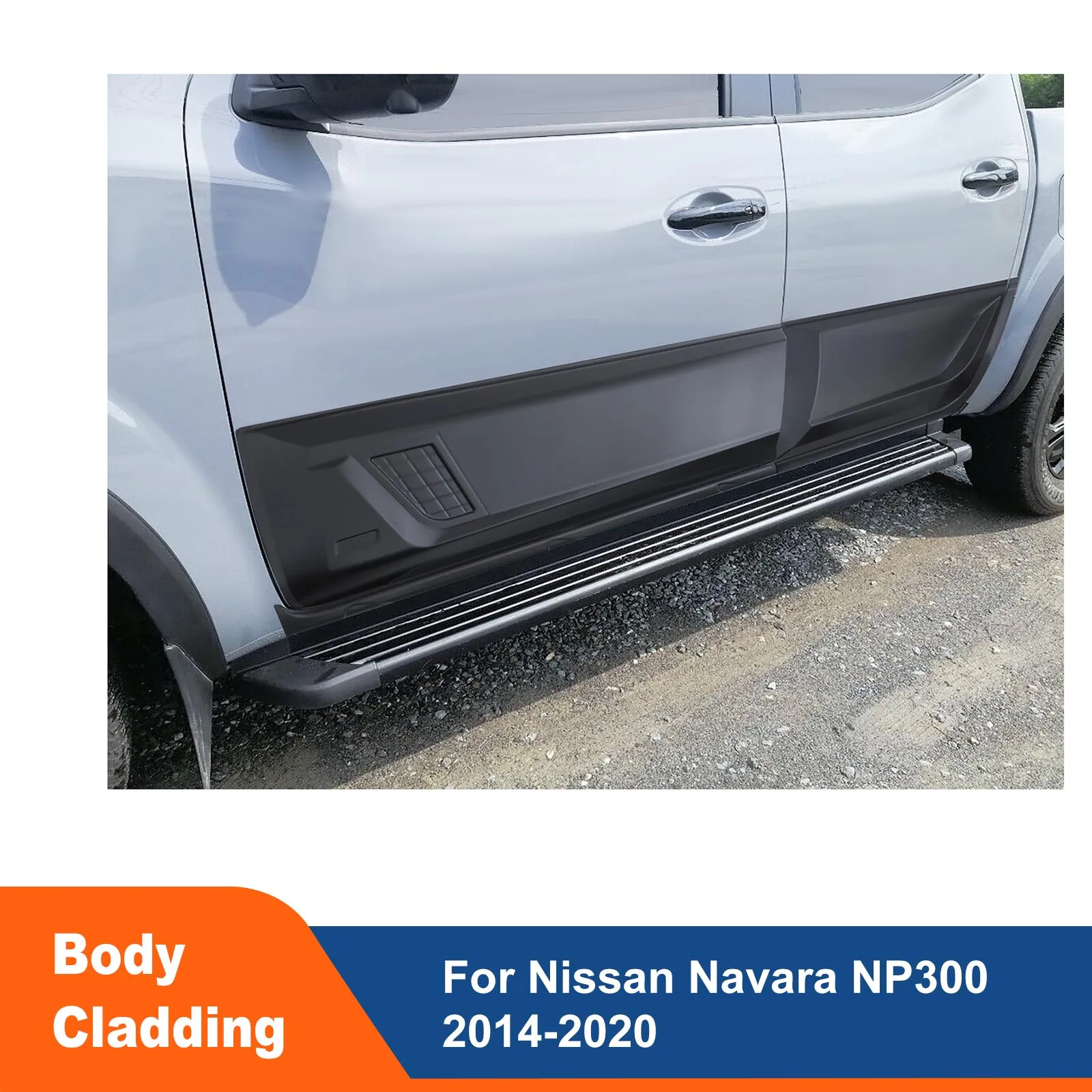 

Matte Black Door Side Moulding Body Cladding For Nissan Navara Np300 2014-2020 ABS 4x4 Accessories Side Protector