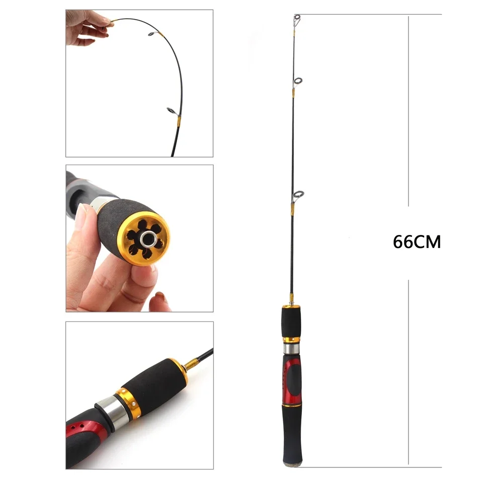 Promotion! 65cm 90g Winter fishing Ice fishing rod feeder carp fishing pole carbon 2 Section Spinning Rod