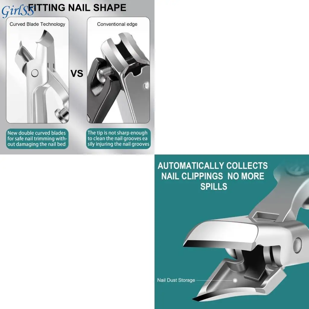 

Кусачки для ногтей из нержавеющей стали, кусачки для ногтей с большим отверстием, кусачки для ногтей на ногах, кусачки для для