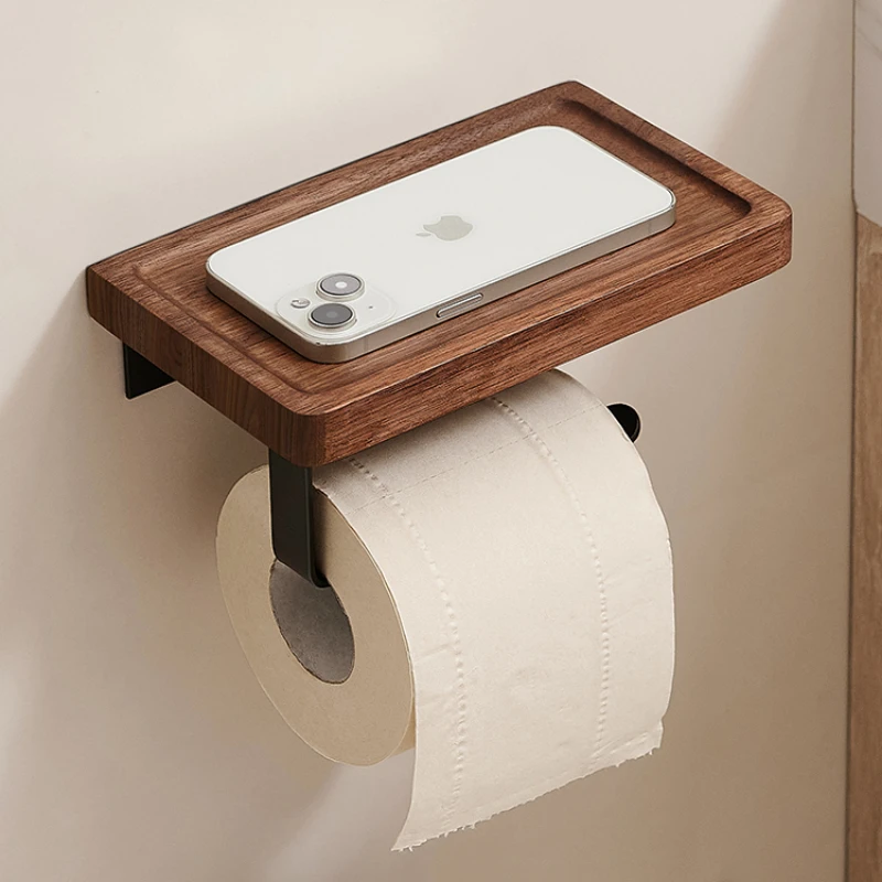 

Toilet Roll Paper Holder Tissue Storage Rack Wall Mounted Tissue Rack Toilet Paper Holder With Shelf Bathroom Accessories