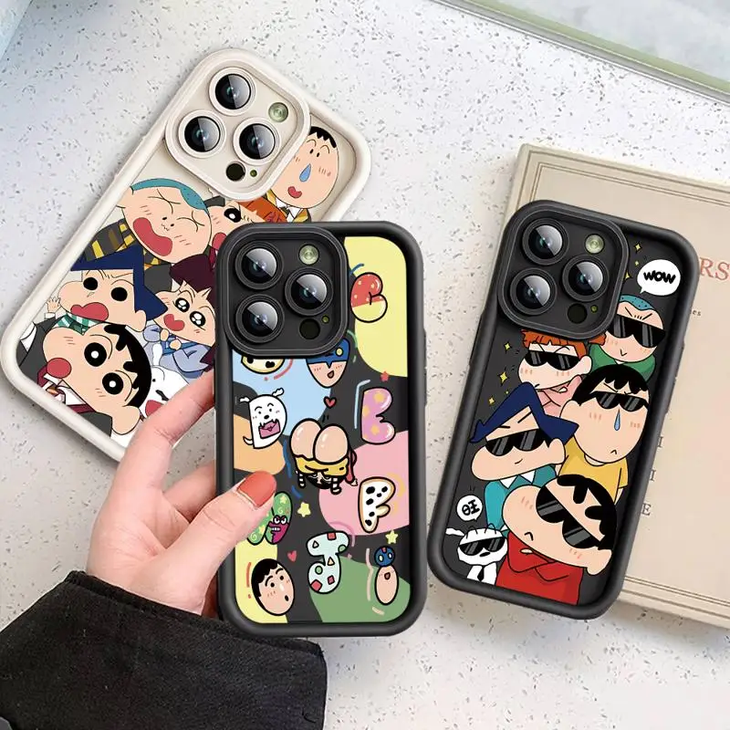 S-ShinChan C-Crayon Phone Case for Xiaomi Redmi Note 11 Pro 5G 12S 11S 12 13 11 Pro Plus 10S 10 Pro 13 5G Capa Soft Cover