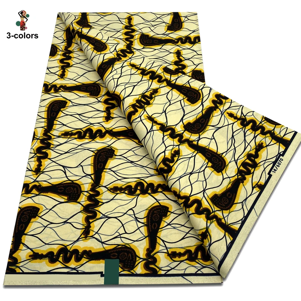 Nouveau Tissu Wax Ankara 2026 de Haute Qualité, Imprimé Africain 100% Coton Doux, Pagne Hollandais pour Robes