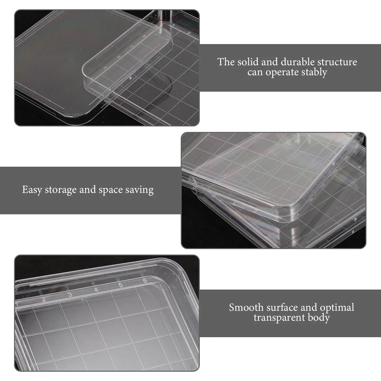 

10Pcs 10x10cm Square Plastic Petri Dishes with Lids, Clear Disposable Cell Culture Plates for Lab Science Experiments