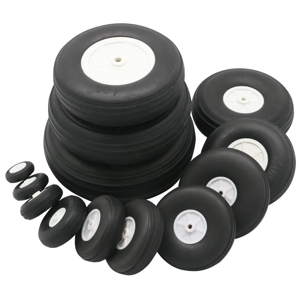 Roue Gonflable En Caoutchouc Pour Avion RC – 5,5 Pouces – Valve Ajustable – Moyeu Intégré – Pour Modèles à Aile Fixe – Facile à Monter