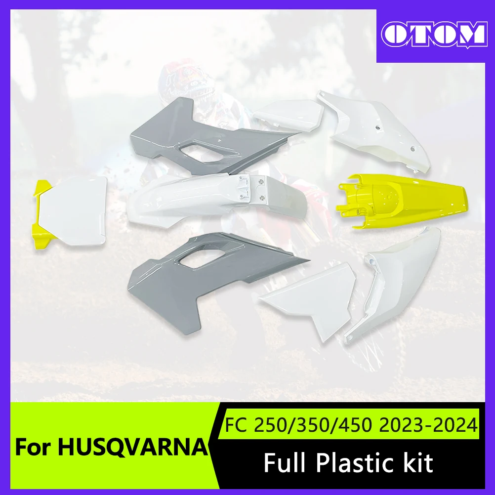

OTOM Motorcycle Plastic Fender Full Body Fairing Kit for HUSQVARNA FX FC TC 2023-2024 Front Rear Mudguards Side Platsic Cover