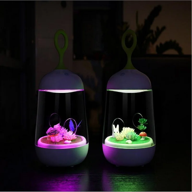 Light-up Toys Micro Landscape Plant Small Night Light Protect Eyes Lamp Flashing Decoration Desktop Bedroom Creative Gift