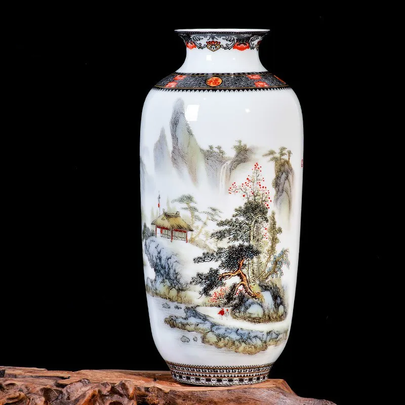 Jingdezhen Ceramic Vase Vintage Chinese Style Animal Vase Fine Smooth Surface Home Decoration Furnishing Articles